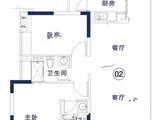 鸿成珠江玥_2室2厅2卫 建面88平米