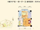 文华豪庭_1室1厅1卫 建面48平米