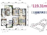 时代春树里_3室2厅2卫 建面119平米