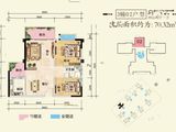 幸福御城_2室2厅1卫 建面70平米