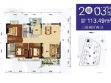 粤富濠庭_3室2厅2卫 建面113平米