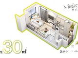 都荟天地城_1室1厅1卫 建面30平米