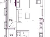 恒大水晶国际广场_1室1厅1卫 建面67平米