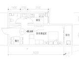 惠城嘉苑_1室1厅1卫 建面48平米