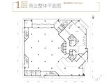 梧桐商务中心_1层楼层平面图 建面1397平米