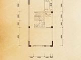 金地格林泊乐_六联排中段04户型首层 建面66平米