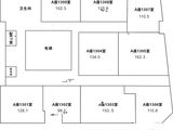 中南大厦_A座十三层平面图 建面98平米