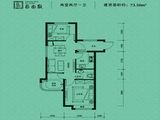 鸿坤原乡小镇_2室2厅1卫 建面73平米