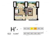 棉三公寓_1室1厅1卫 建面71平米