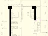 恒大都汇华庭_1室2厅1卫 建面91平米