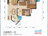 凯珑江景_3室2厅1卫 建面115平米