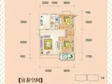 汉江国际老年公寓_2室1厅1卫 建面105平米