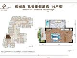 太白山棕榈泉_孔雀14户型 建面59平米