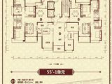 恒大绿洲_55号楼1单元户型 建面0平米