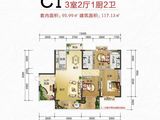 仙桥花园_3室2厅2卫 建面117平米