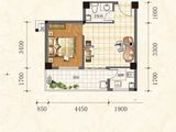 锦绣嘉园_1室1厅1卫 建面45平米