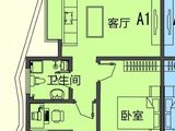 领海世界岛一期_2室1厅1卫 建面76平米