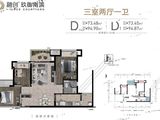 融创玖御南滨_3室2厅1卫 建面94平米