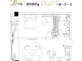 金融街融御滨江_1室1厅1卫 建面71平米