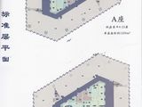 正大隆泰大厦_A座B座标准层平面图约1200平 建面1200平米