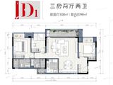 江南万科城_3室2厅2卫 建面100平米