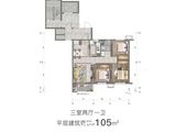 万科都会公园_3室2厅1卫 建面105平米