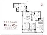 万科常春藤_3室2厅2卫 建面105平米