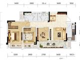 中建滨江星城_3室2厅2卫 建面95平米