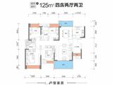 君悦华庭_4室2厅2卫 建面125平米