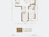交控置地龍锦院_3室2厅2卫 建面114平米