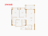 钱隆华府_3室2厅2卫 建面104平米